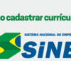 Como cadastrar currículo no SINE