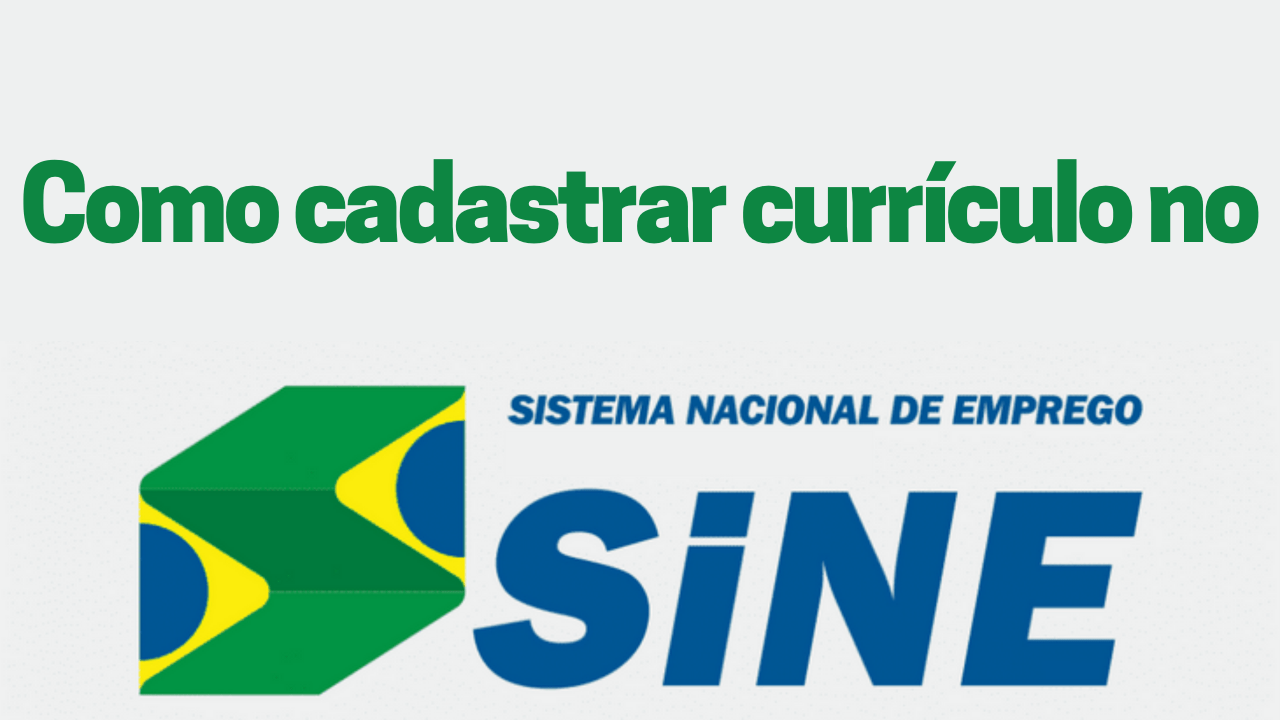 Como cadastrar currículo no SINE